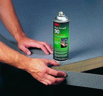3M 30023 90 Hi-Strength Clear Contact-Type Adhesive Spray, 17.6 oz