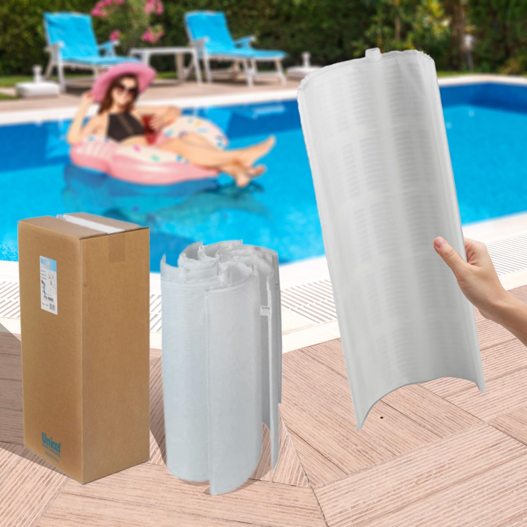 Unicel FS-2003 36 Sq Ft Vertical DE Grid Replacement Swimming Pool Filter Set, Compatible with American, Hayward, Pac-Fab, Sta-Rite, & Astral Systems