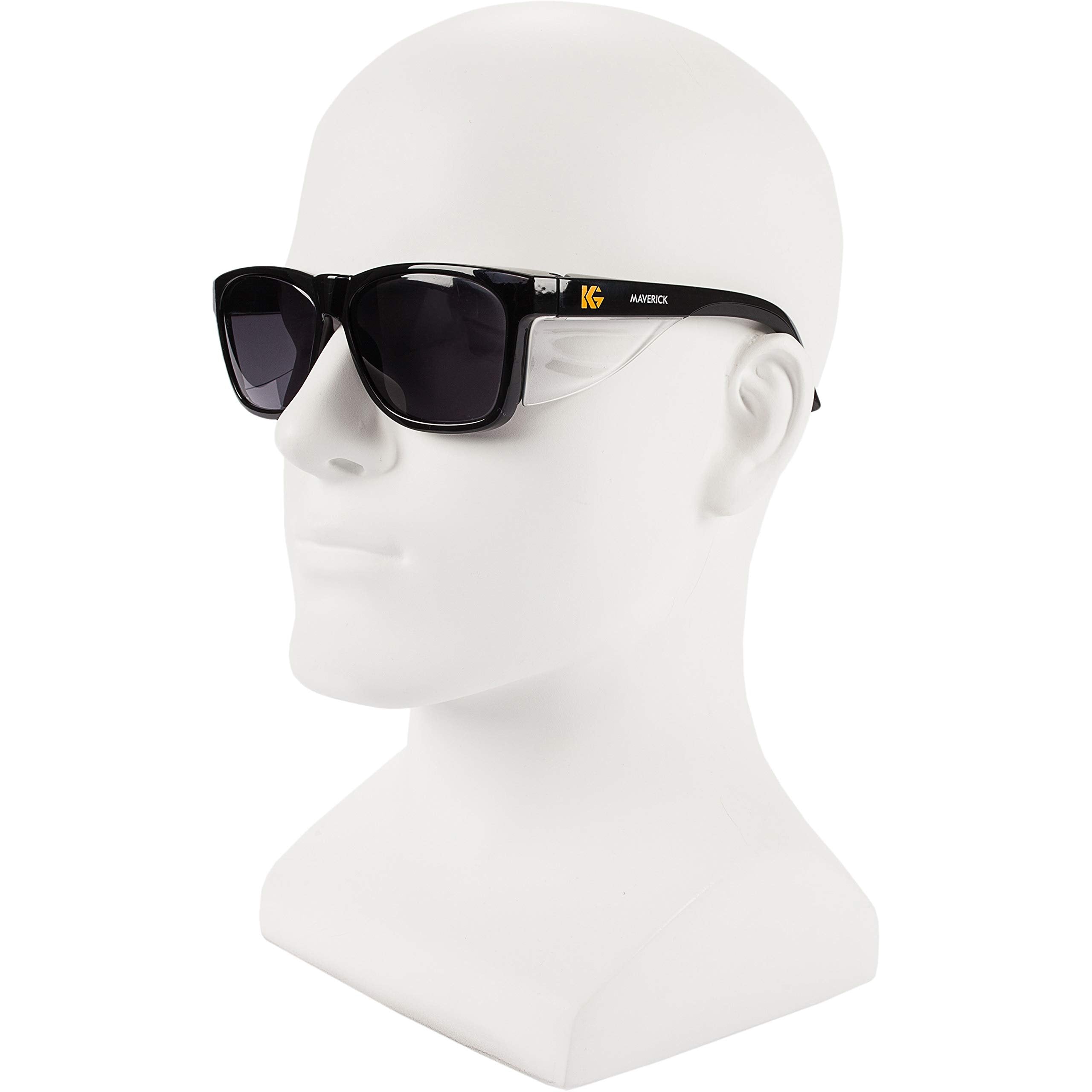 KleenGuard™ V30 Maverick Eye Protection (49311), with KleenVision™ Anti-Fog Coating, Smoke Lenses, Black Frame (Qty 1)
