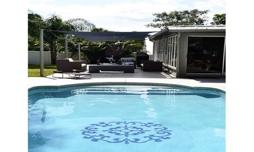 Artistry in Mosaics Tuscan Medallion Ceramic Swimming Pool Mosaic (42" x 42", Blue)