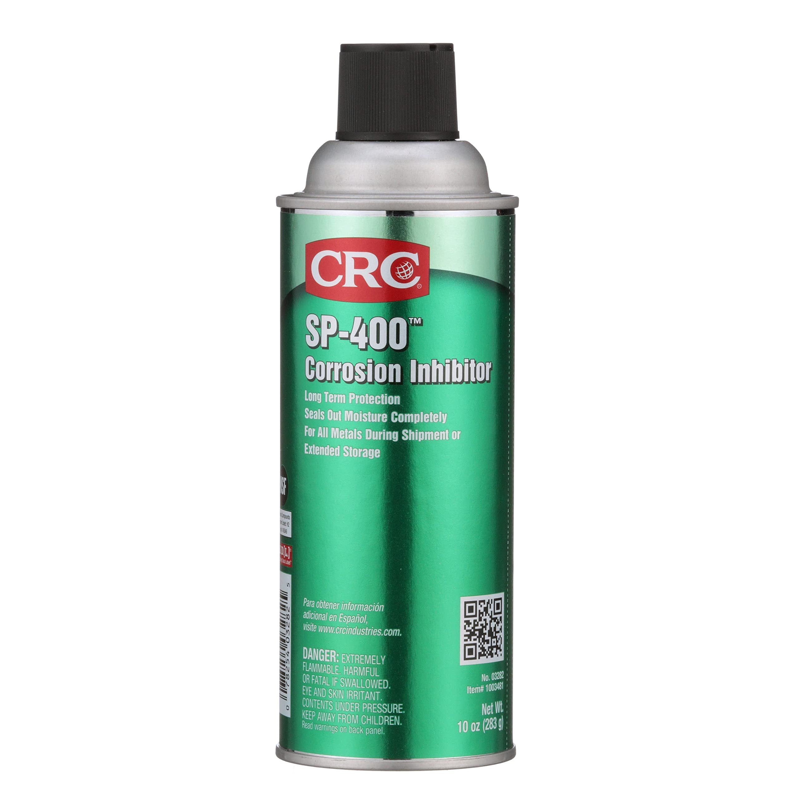 CRC Sp-400 Corrosion Inhibitor, 10 Wt Oz, Seals Out Moisture Completely For All Bare Metals, Long-Term Indoor/Outdoor Protection, NSF H2 Registered, Aerosol Spray