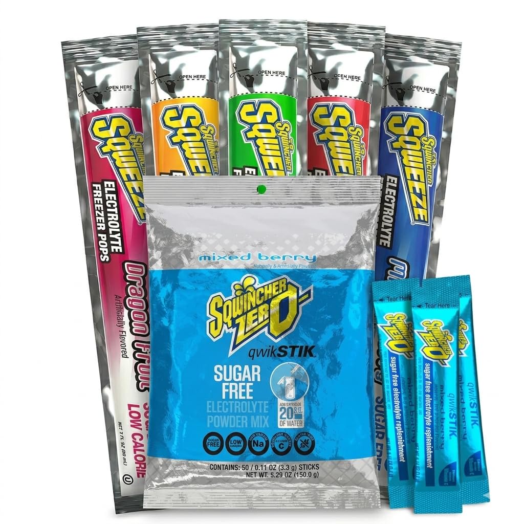 Sqwincher Bundle: (50) Mixed Berry Zero Qwik Stiks (20oz Yield) & (50 ...