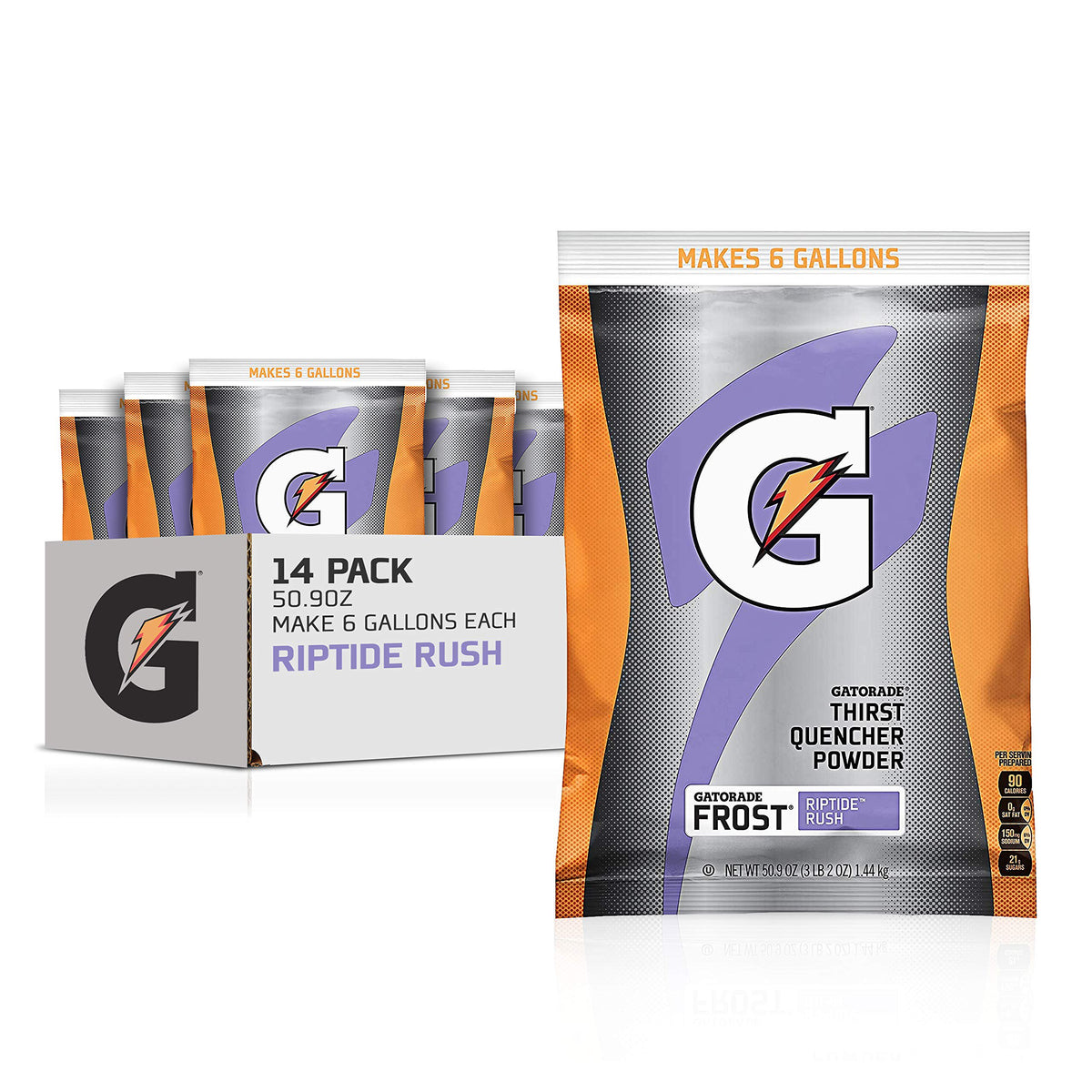 Gatorade Thirst Quencher Powder, Riptide Rush, 50.9 Ounce (Pack of 14 ...