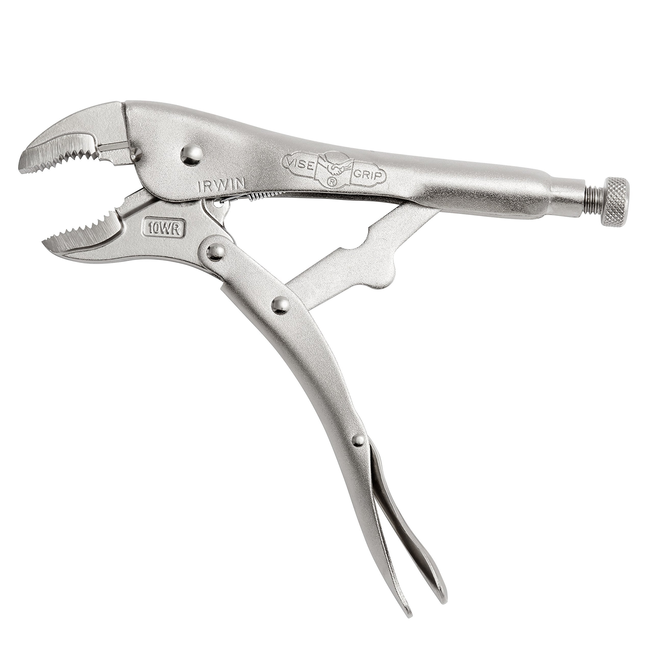 IRWIN VISE-GRIP Original Locking Pliers with Wire Cutter, Curved Jaw, 10-Inch (502L3), silver