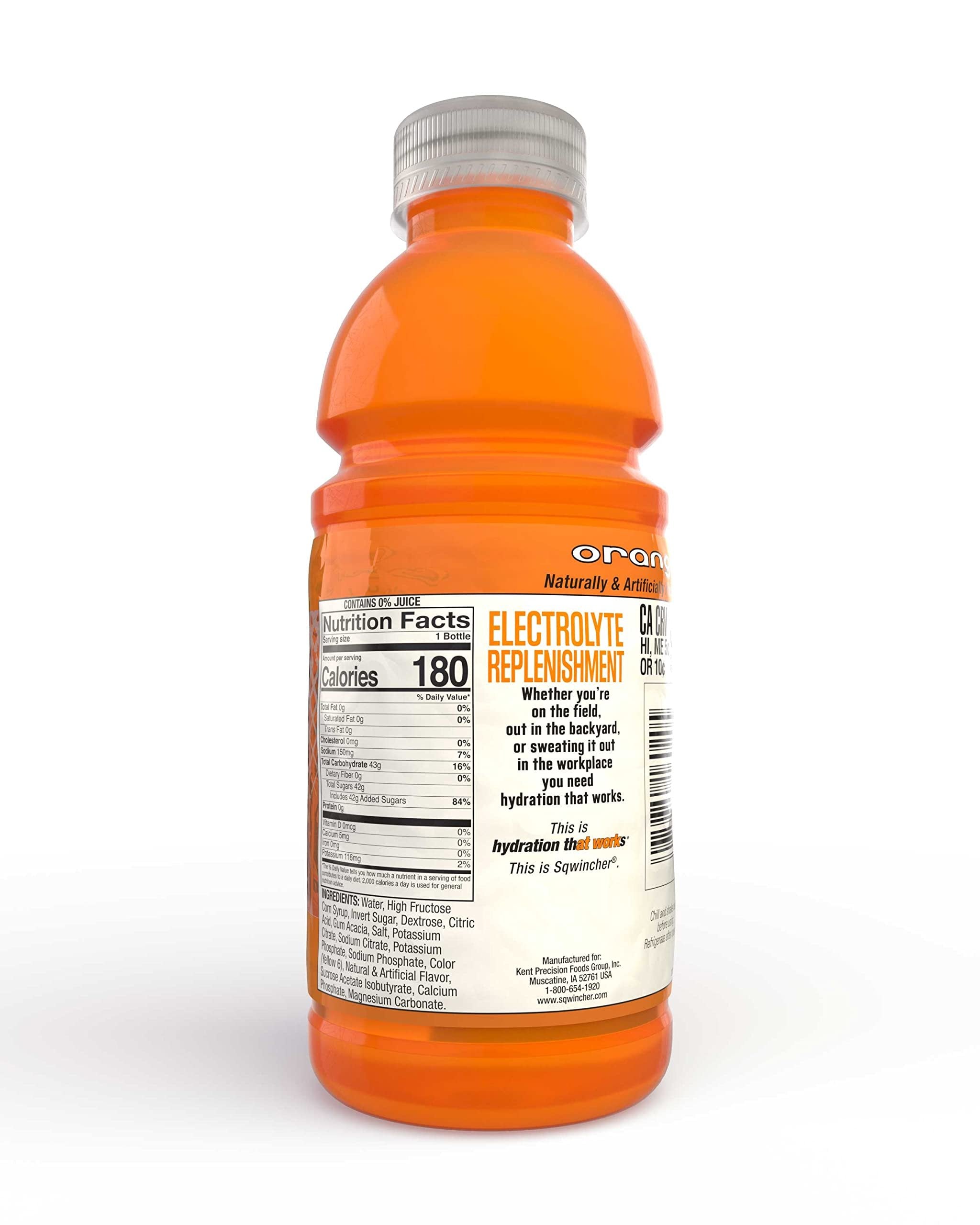 Sqwincher - 030534-OR Activity Drink, Orange, 20 oz (Case of 24)