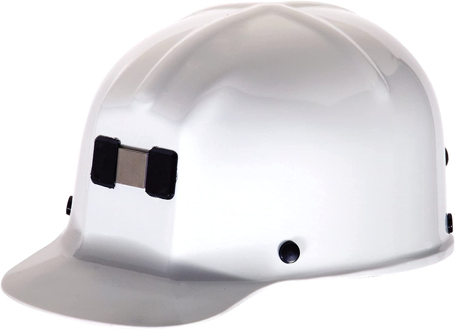 MSA Comfo-Cap Safety Hard Hat with Suspension, Polycarbonate Shell, Non-Slotted W/Lamp Bracket and Cord Holder