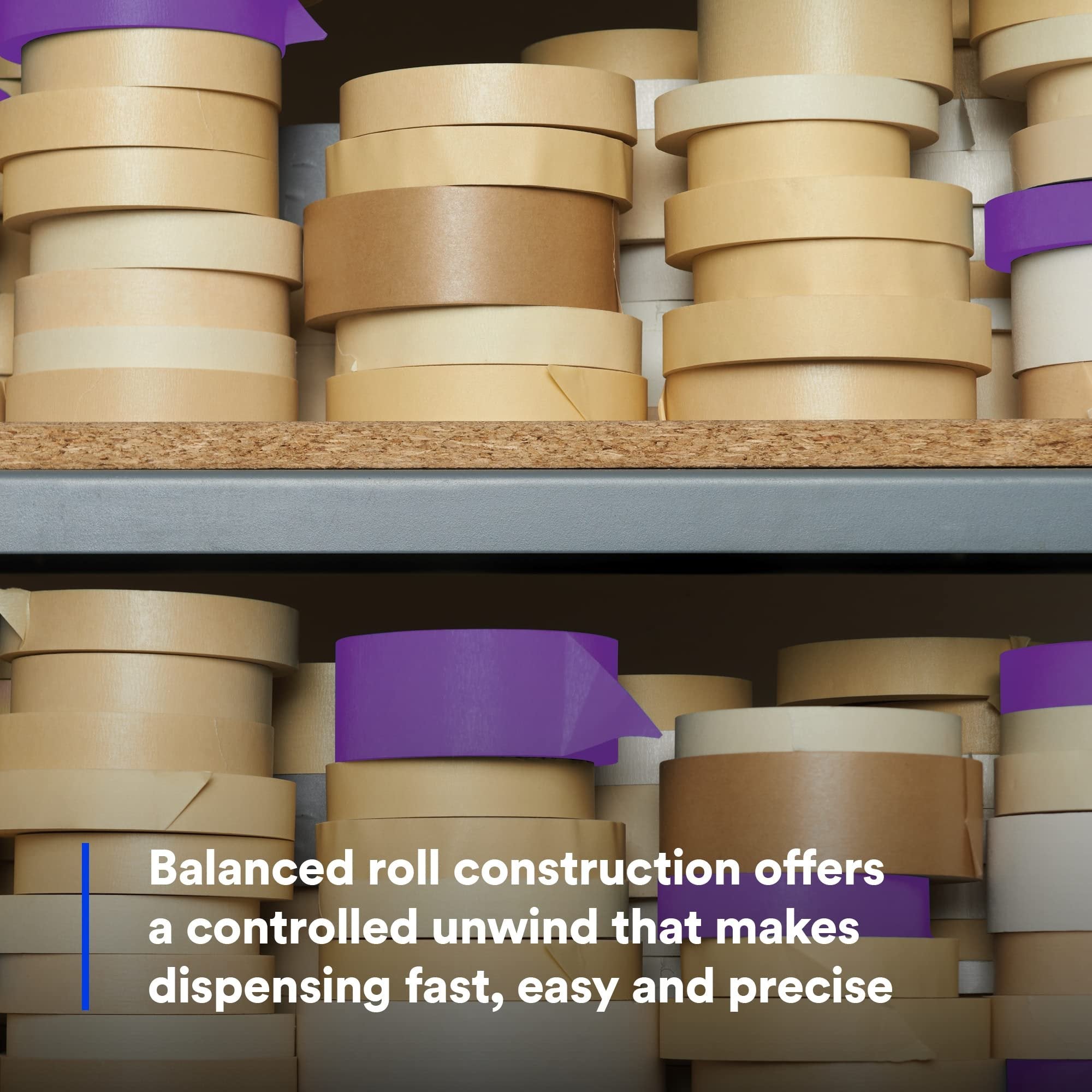 3M Performance Masking Tape 2364, Clean Removal, Versatile Adhesive, Tan Color, 6.5 mil, 48 mm x 55 m, 24/Case