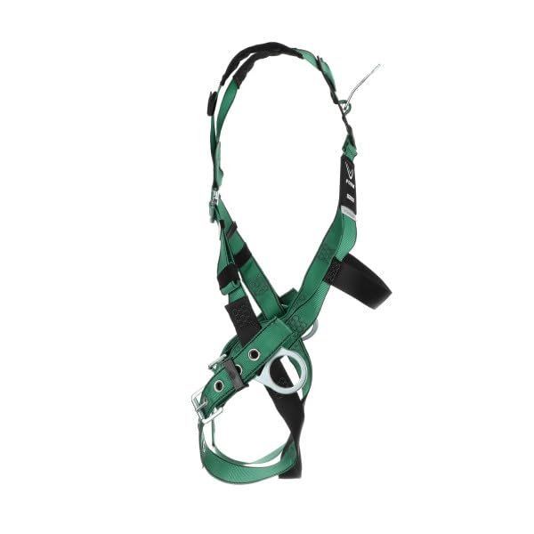 MSA V-Form Harness - Durable, Green, Full Body Harness with Aluminum D-Ring Configuration
