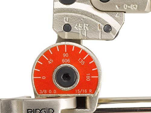 RIDGID 38048 Model 608 Heavy-Duty Stainless Steel Pipe and Tubing Bender, 1/2" Pipe Bender with Extra Long Handles, Black; Red; Silver