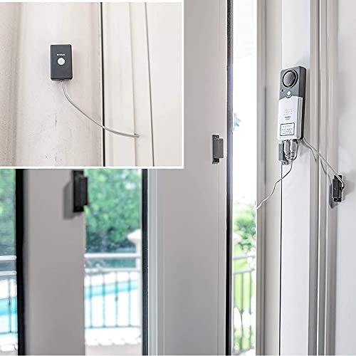 Techko S189 Ultra Slim Safe Pool Alarm for Kids, ETL Listed UL 2017 Compliant, Indoor/Outdor Weather Resistant, 110db Loud Alarm with 2X Bypass Buttons, Gray, 1Count