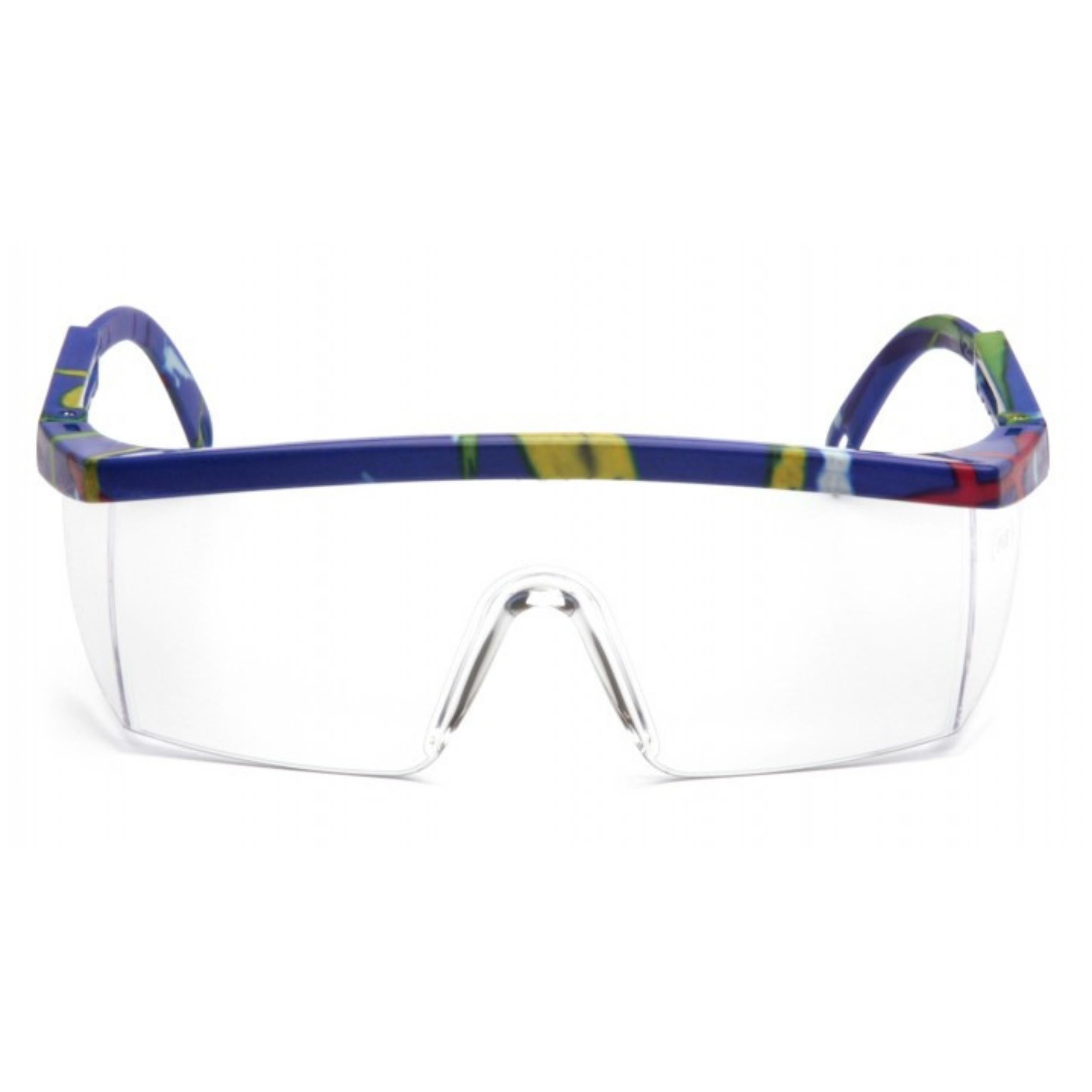 PYRAMEX-SM410S Clear Lens with Mixed Blue Frame