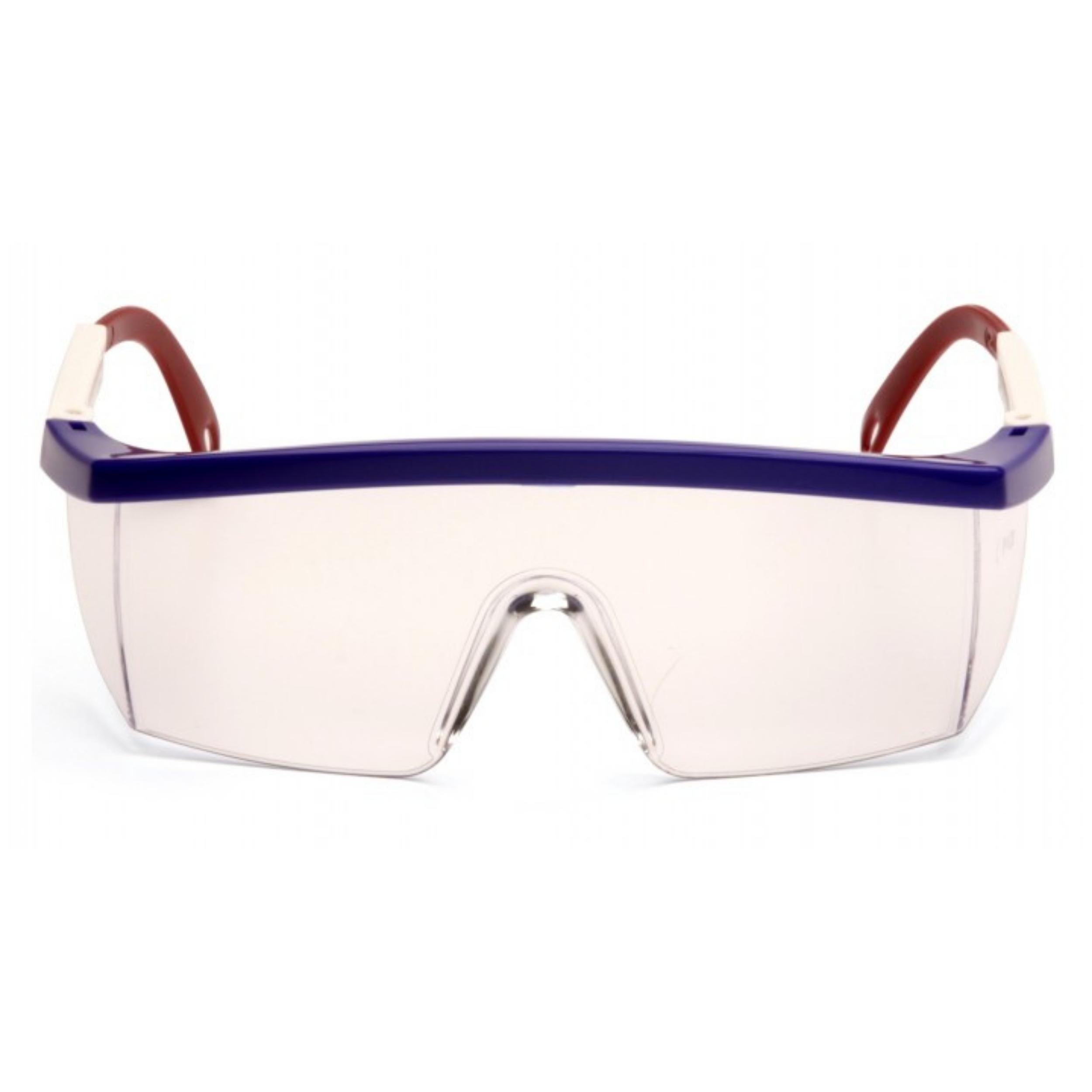 PYRAMEX-SNWR410S Clear Lens with Red, White, and Blue Frame