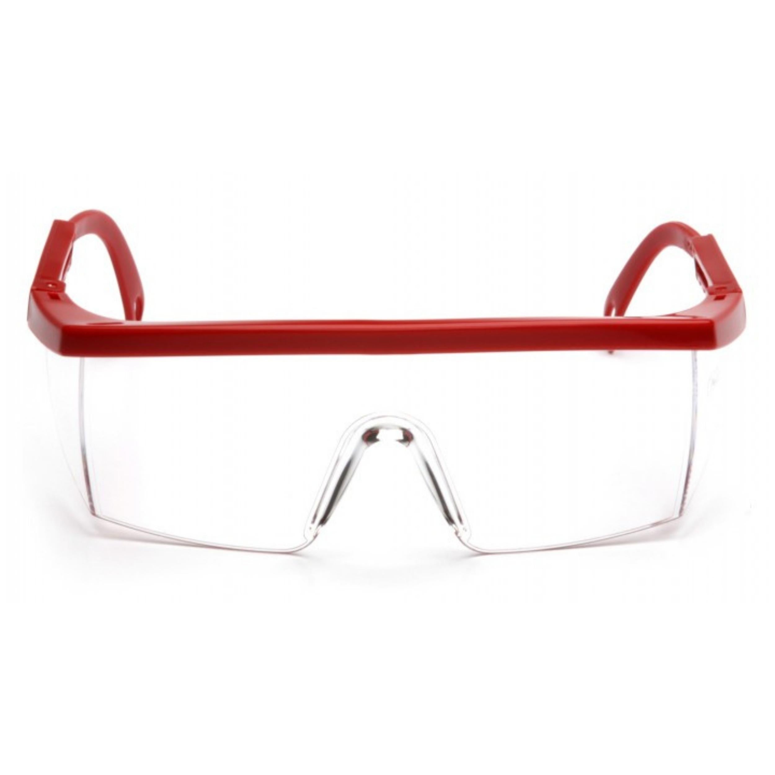 PYRAMEX-SR410S Clear Lens with Red Frame