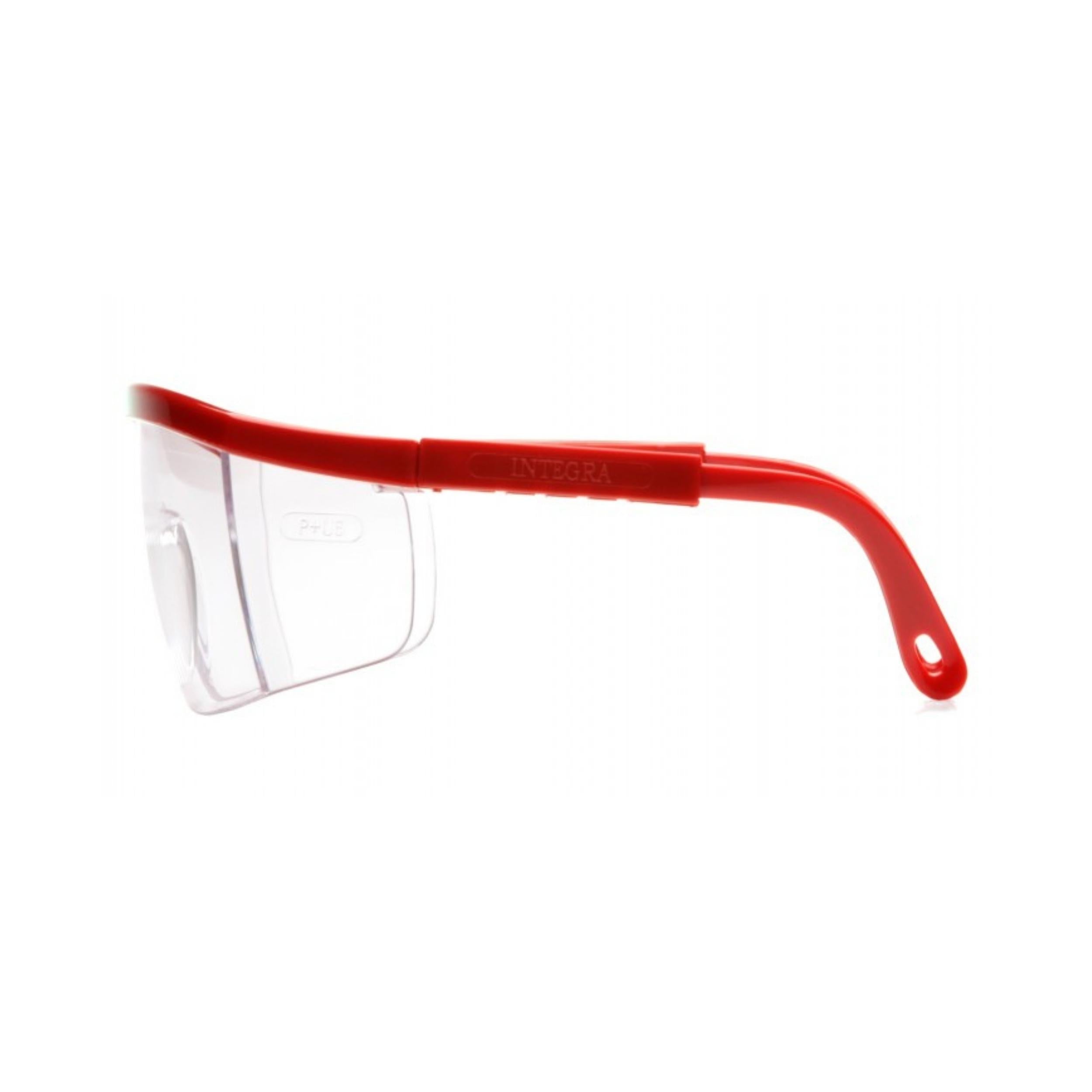 PYRAMEX-SR410S Clear Lens with Red Frame