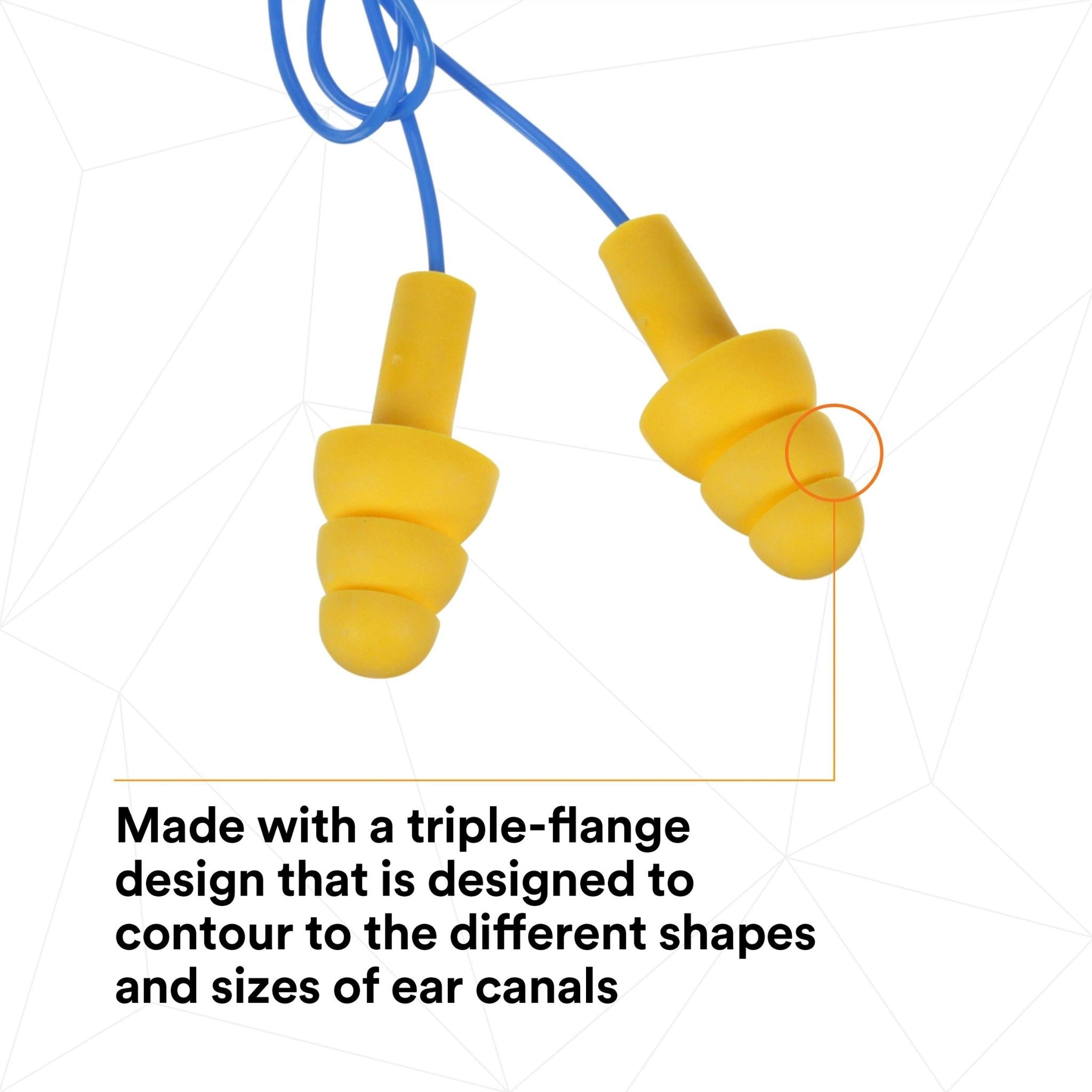 3M™ E-A-R™ UltraFit™ Earplugs 340-4004, Corded, Poly Bag