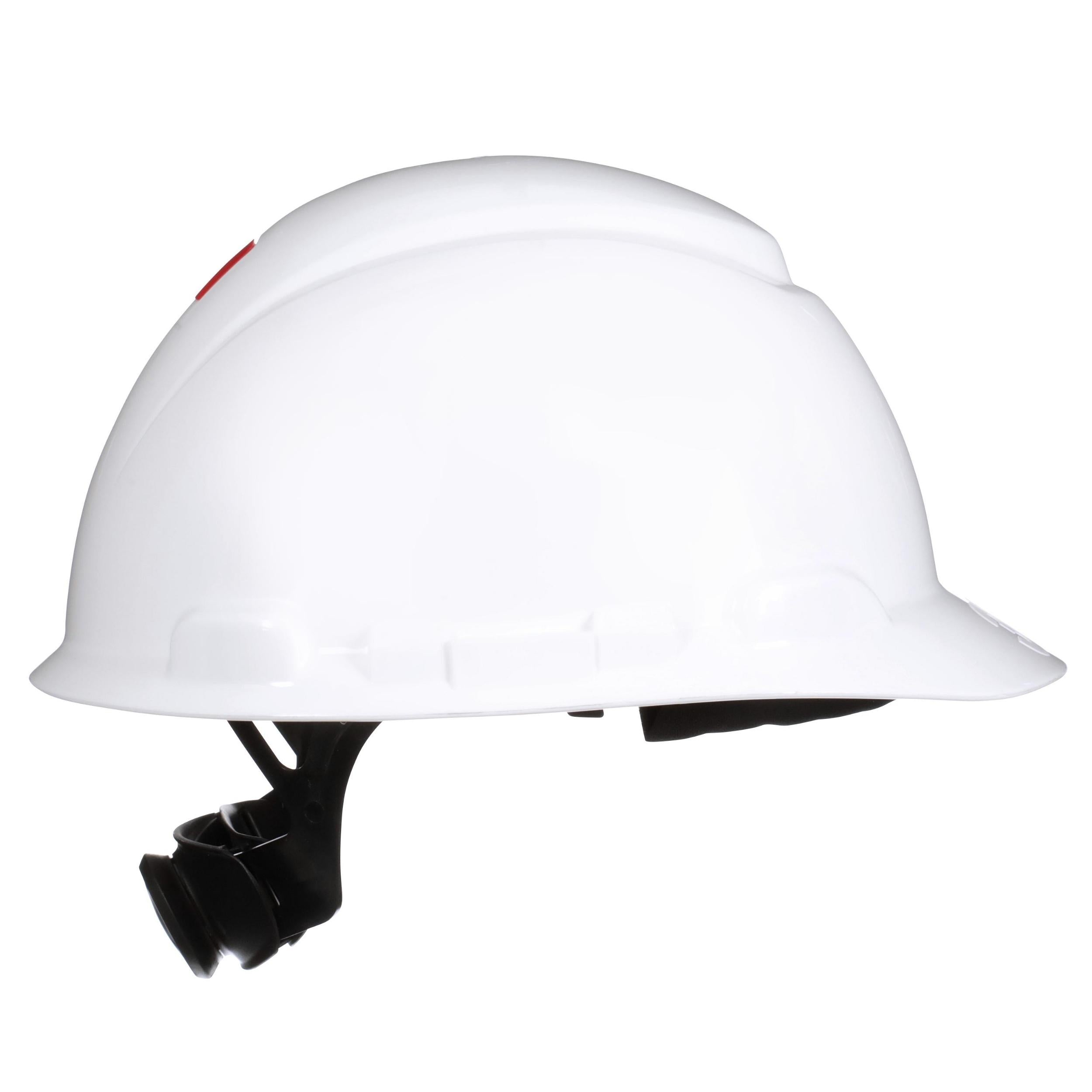 3M™ SecureFit™ Hard Hat H-701SFR-UV, White, 4-Point Pressure Diffusion Ratchet Suspension, with Uvicator