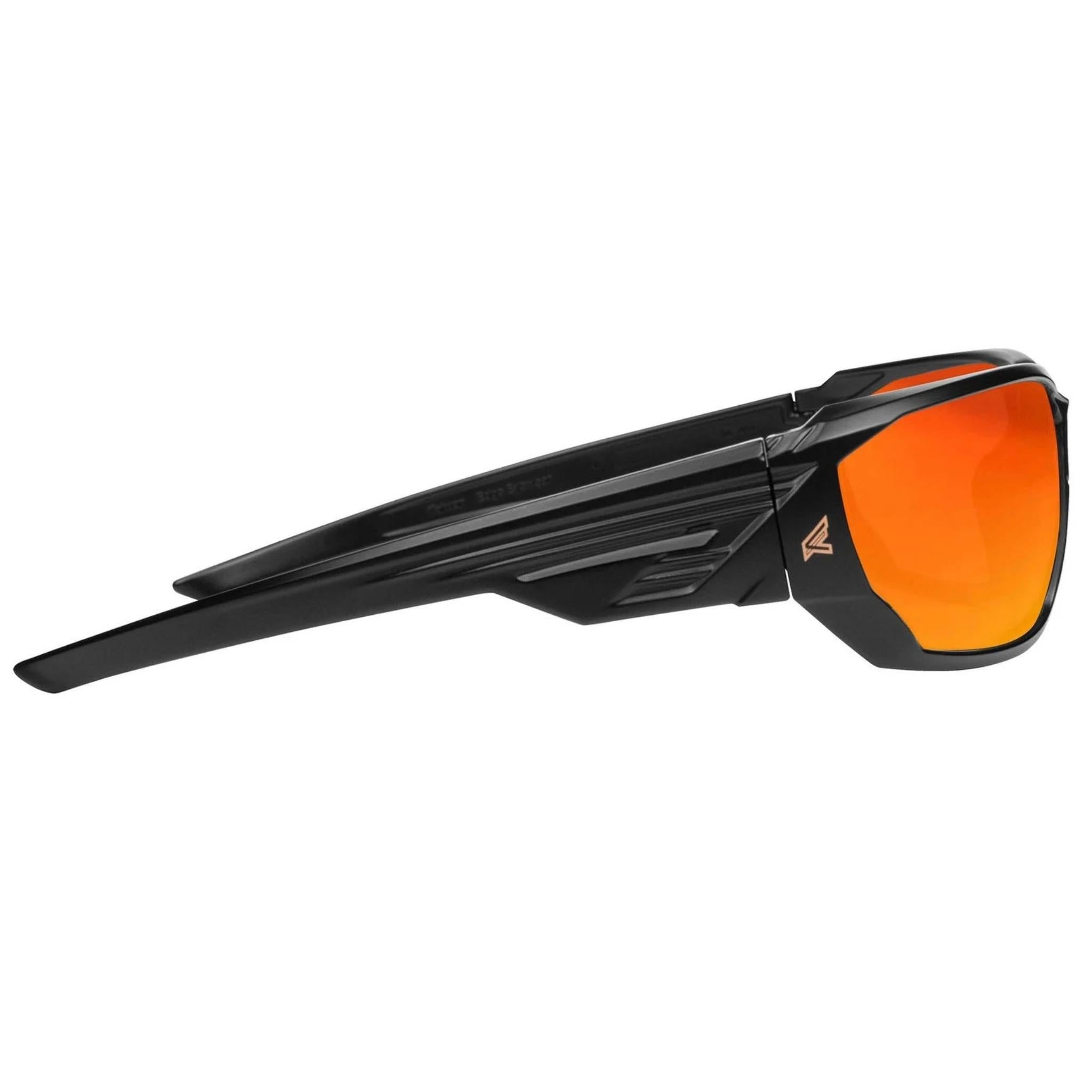 EDGE TXD419 Matte Black Frame/Aqua Precision Red Mirror Safety Glasses