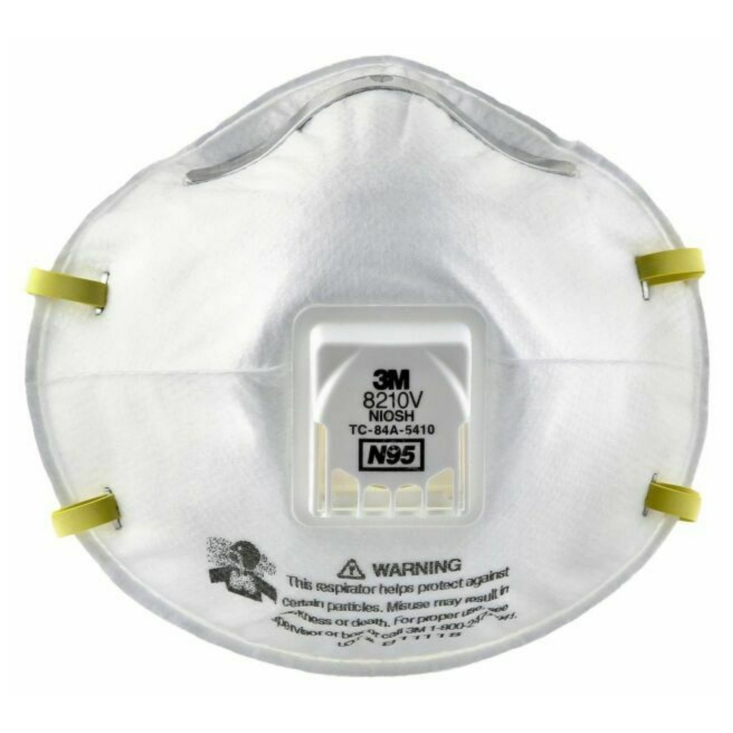 3M™ Particulate Respirator 8210V, N95 - Half Facepiece, Non-Oil Filter, One Size