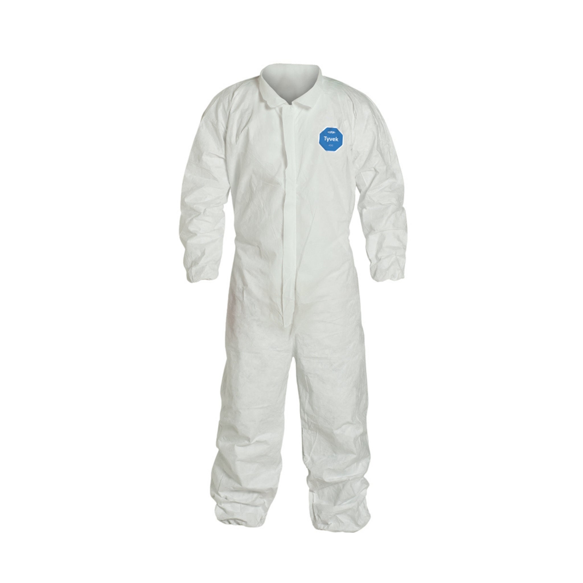 DuPont TY125S- 1 Suit: Tyvek 400  Disposable Protective Coverall, White