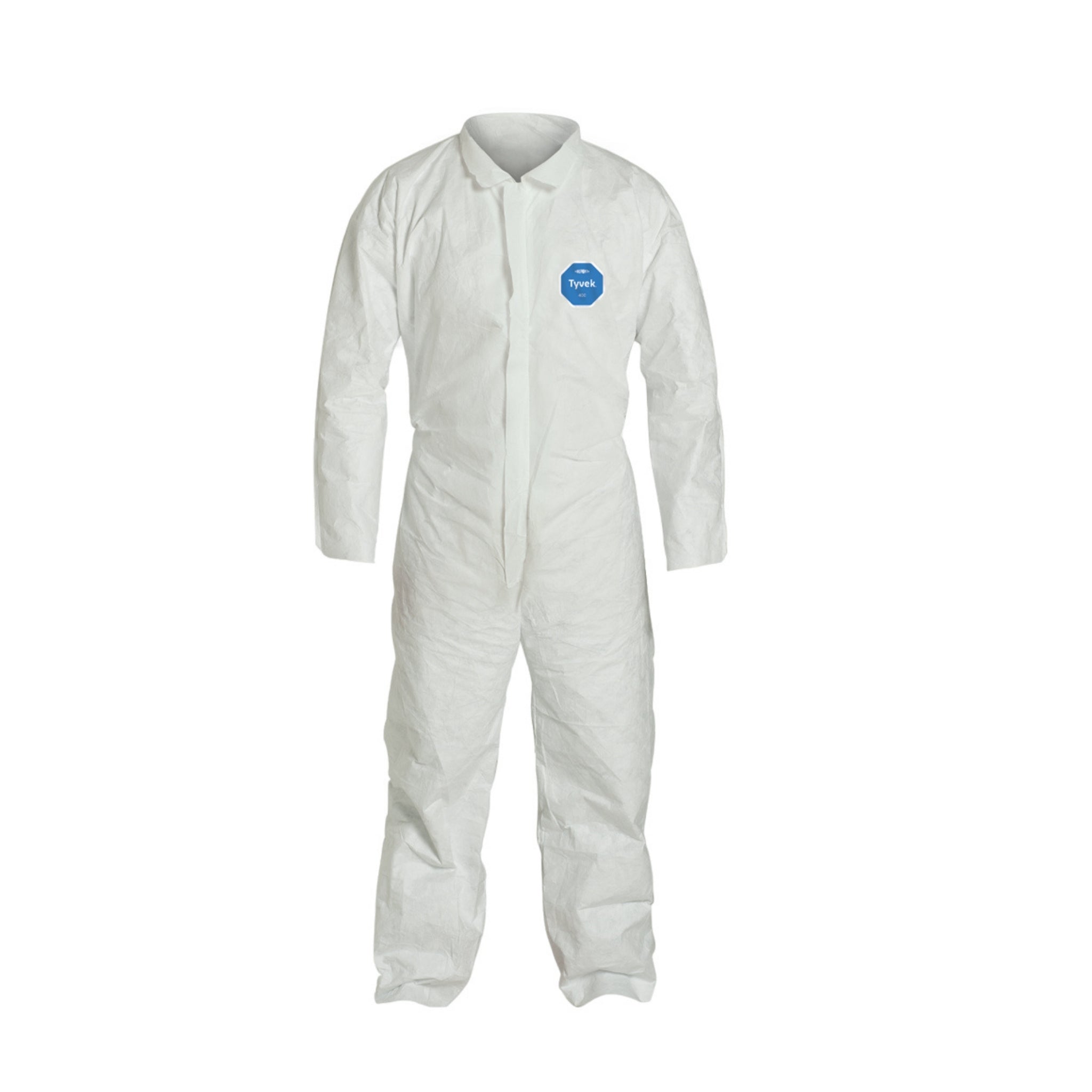 DuPont TY120S-1 Suit: Tyvek 400  Disposable Protective Coverall, White