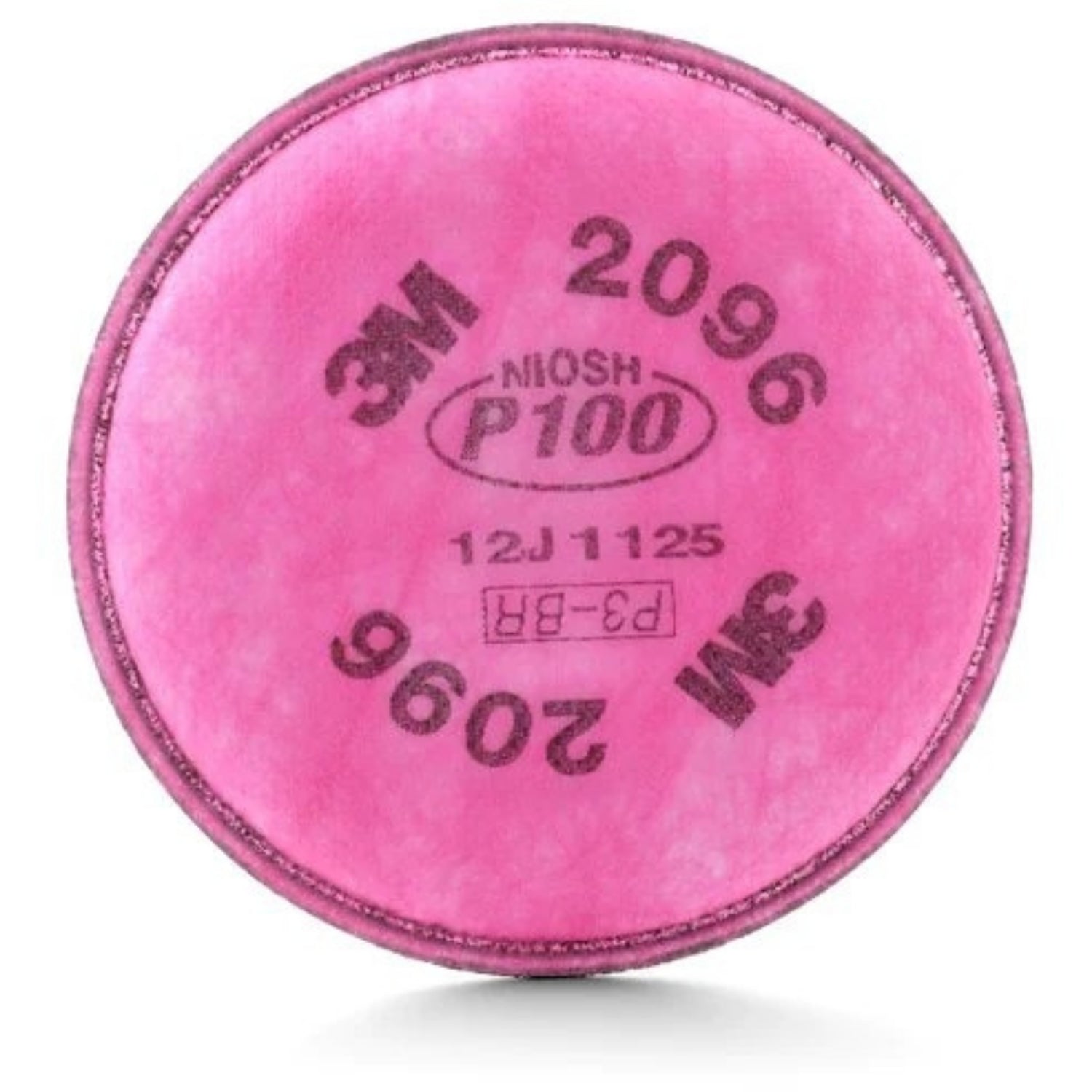 3M™ Particulate Filter 2096, P100, with Nuisance Level Acid Gas Relief - Magenta