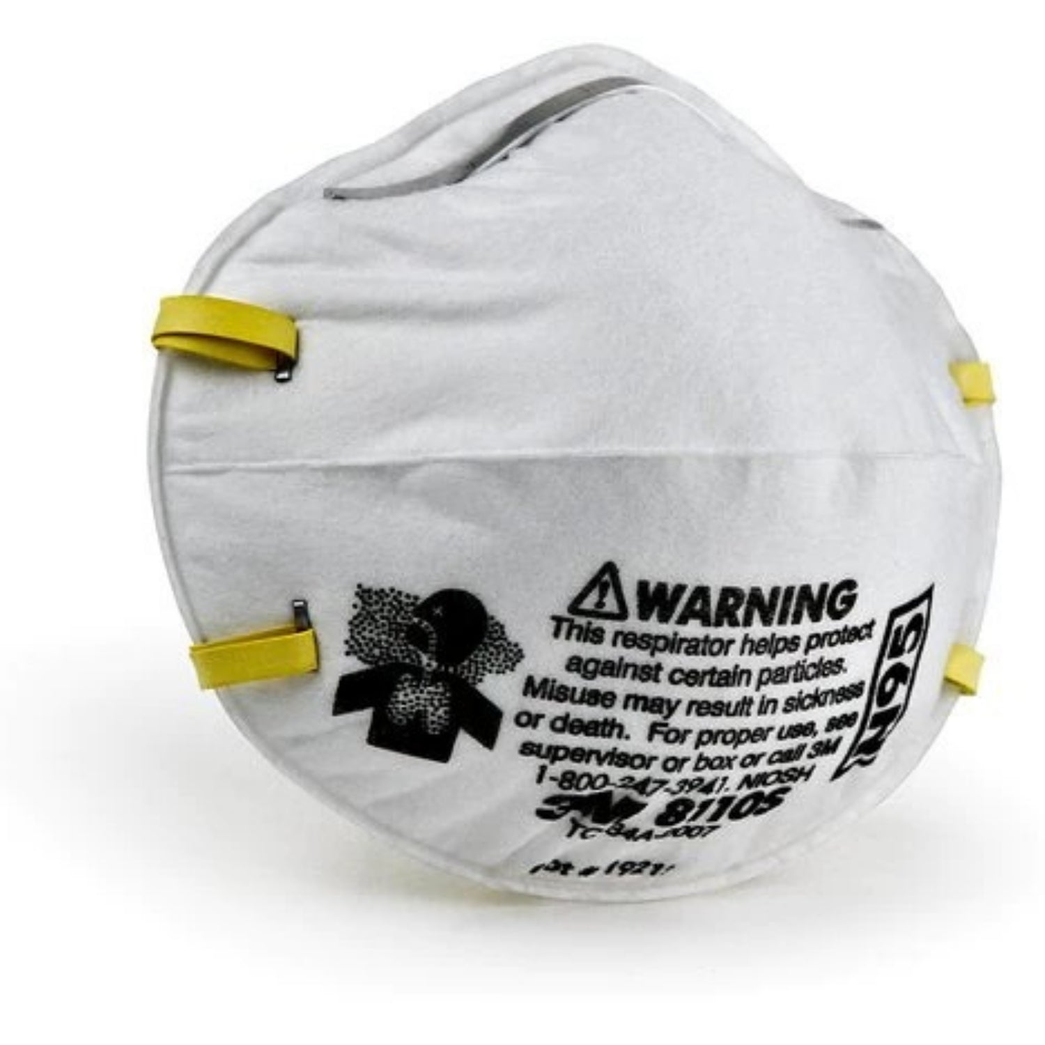 3M™ Particulate Respirator 8110S, N95 - Half Facepiece, Two fixed straps, Small
