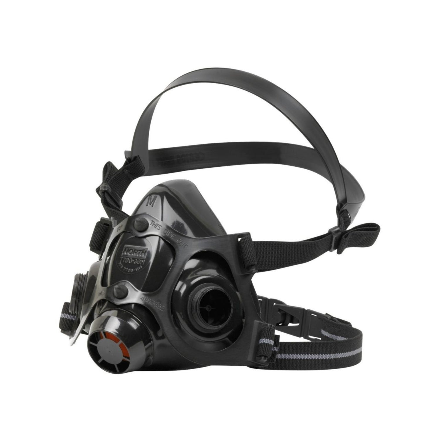 HONEYWELL  7700 Series Half Mask Respirator - Resists Particulates, Chemical, Contamination and Gas, Cradle Suspension, Silicone - Size Medium