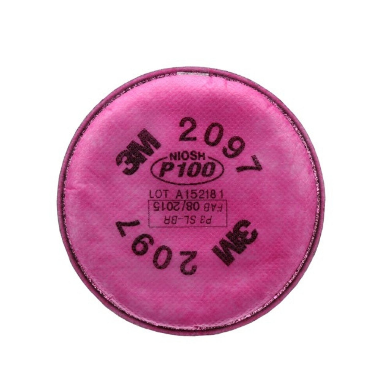 3M™ Particulate Filter 2097/07184(AAD), P100, with Nuisance Level Organic Vapor Relief 100 - Magenta