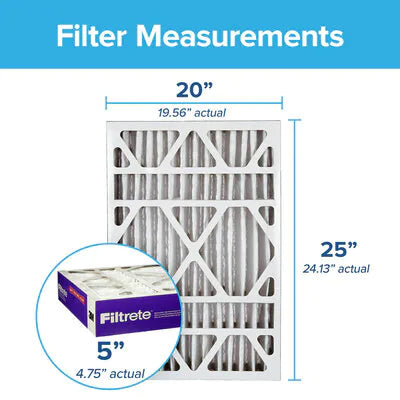 3M Filtrete™ Ultra Allergen Reduction Deep Pleat Filter NDP03-4IN-4, 20 in x 25 in x 4 in