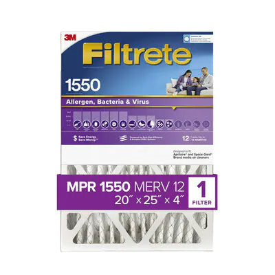 Filtrete™ Ultra Allergen Reduction Deep Pleat Filter NDP03-4IN-4, 20 in x 25 in x 4 in