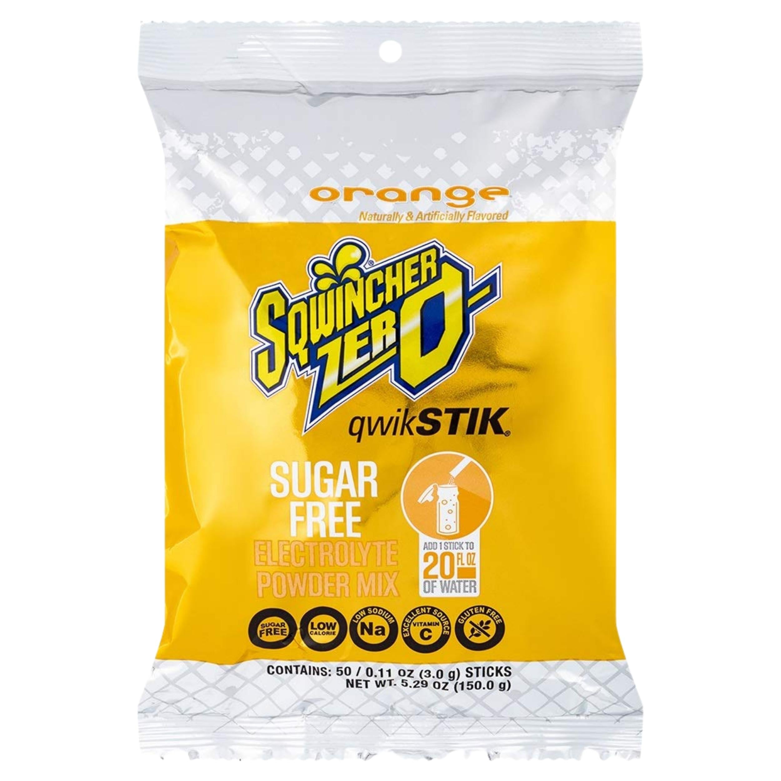 SQWINCHER- Qwik Stik ZERO Sugar-Free Instant Electrolyte Drink Mix, Single Serve Powder Pack